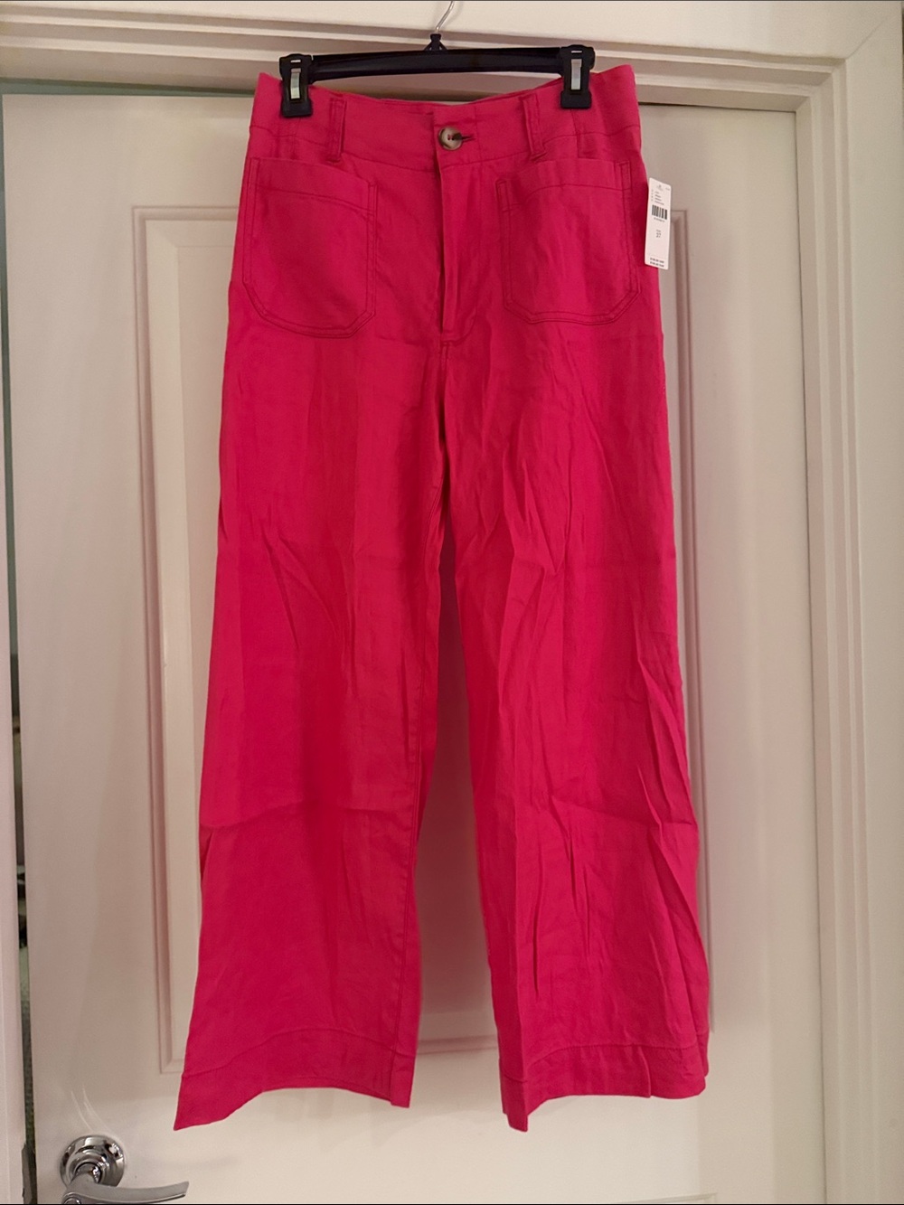 NWT Maeve by Anthropologie Colette Cropped wide leg pants linen size 27